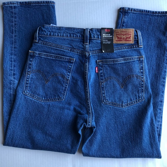 Levis Womens Wedgie Straight High Rise Jeans Sz 27 - Picture 10 of 12